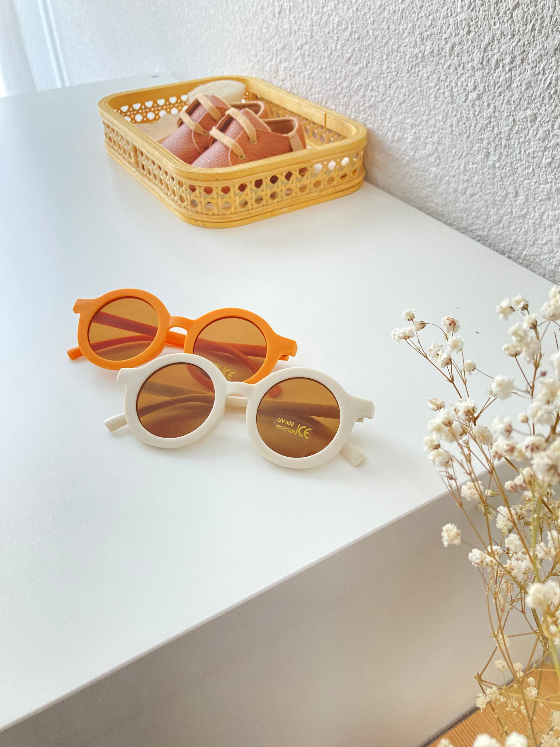Lunettes de soleil pour bébé et enfant avec étui en cuir-SQ0674615