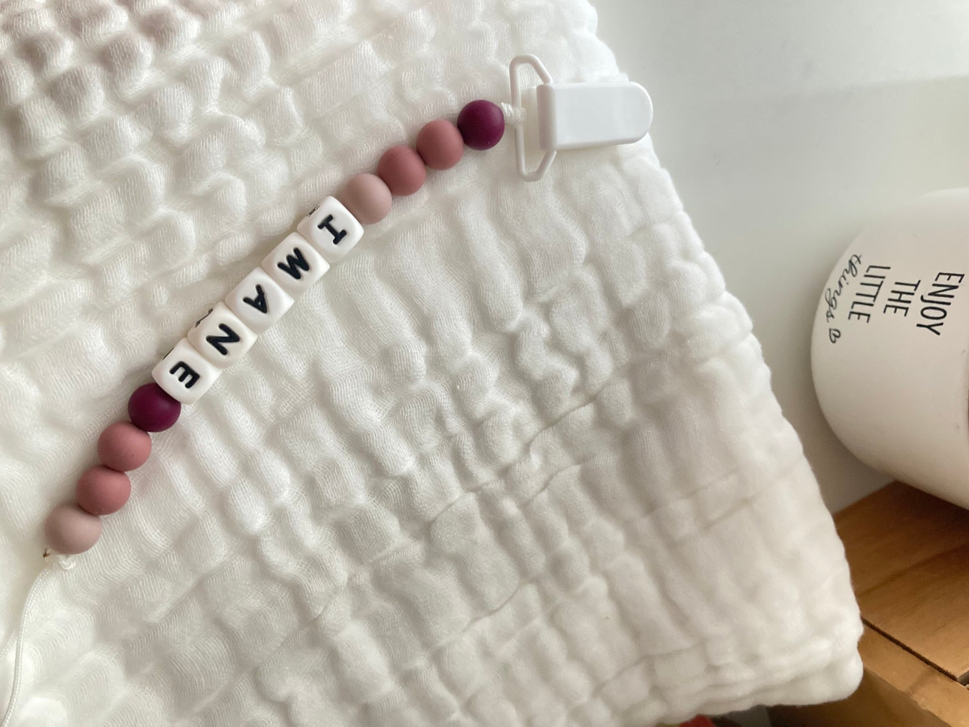 Attaches tétines en perles silicone