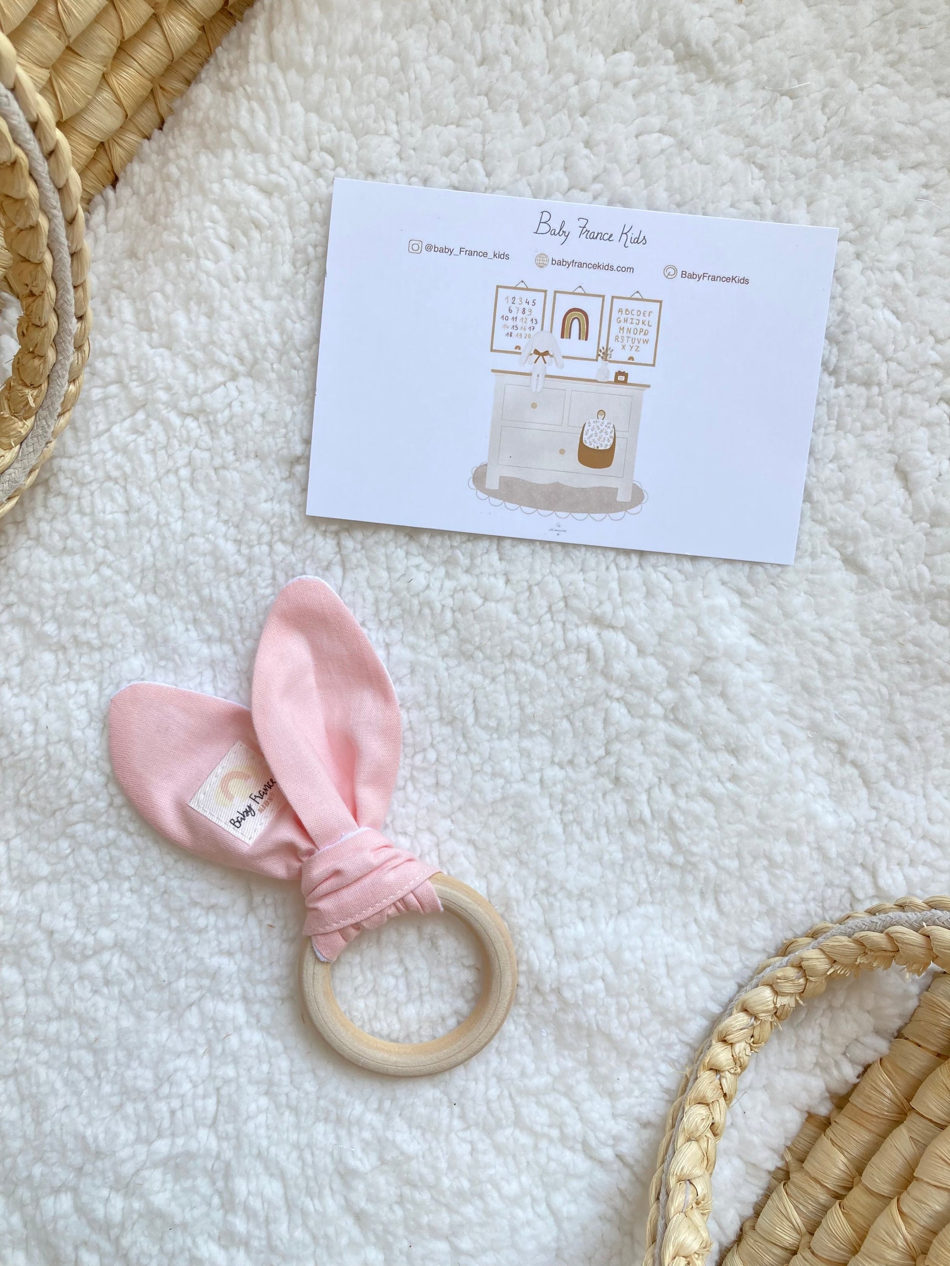 Mini box ROSE anneau dentition et attache tétine-SQ7847745