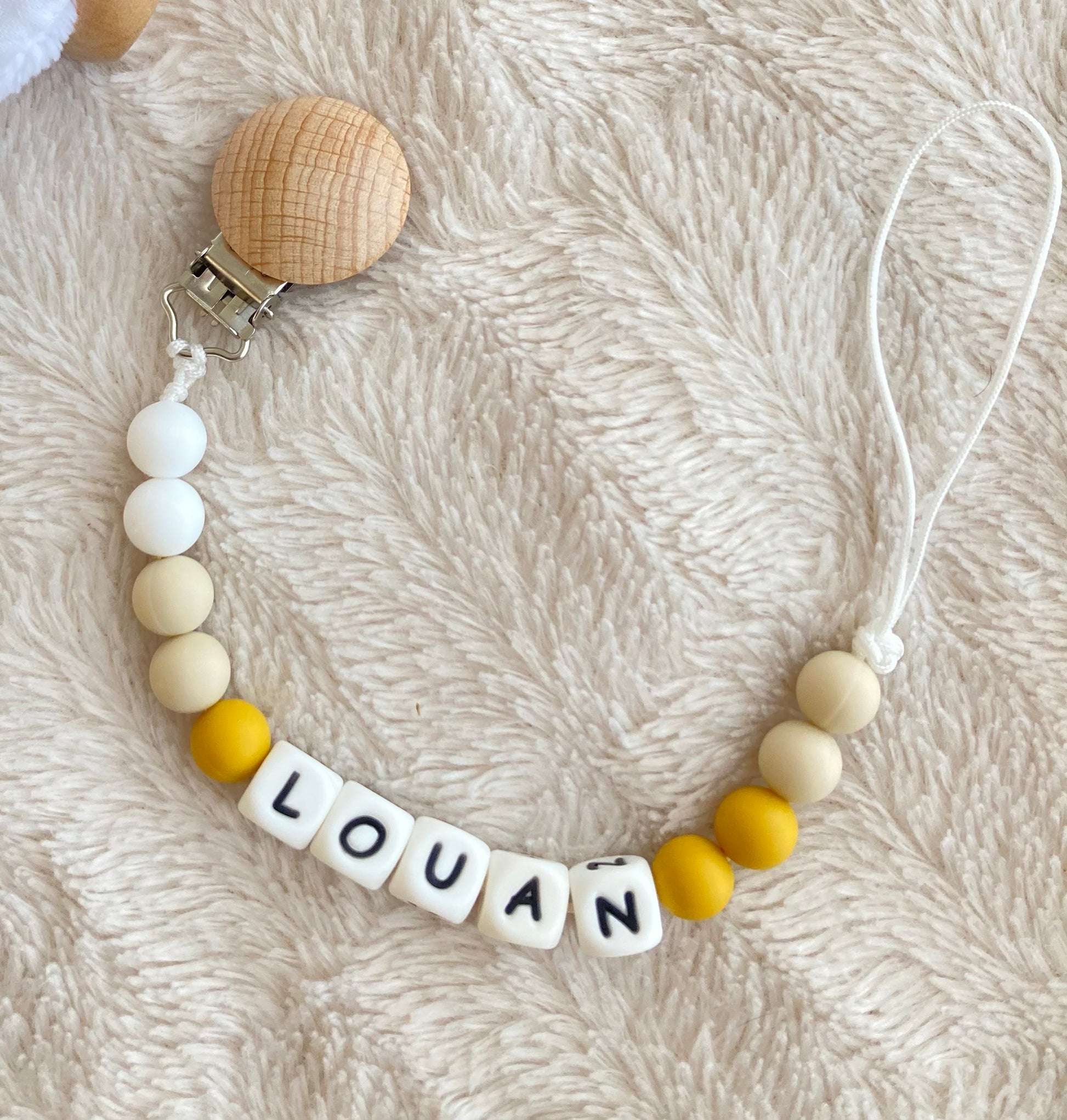 Attaches tétines en perles silicone