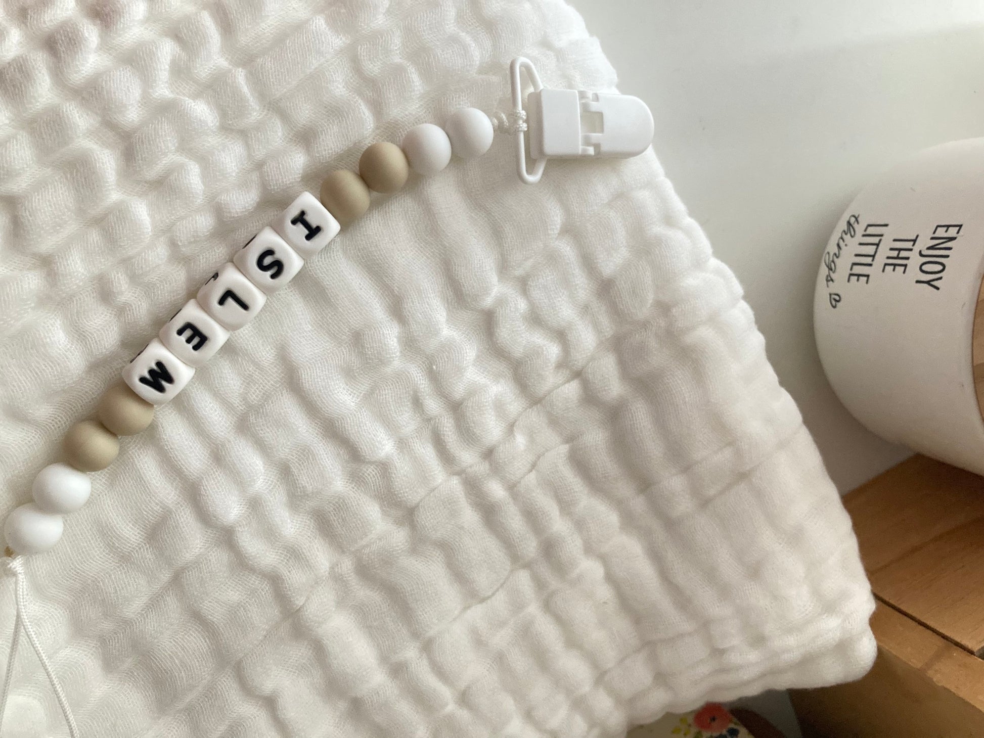 Attaches tétines en perles silicone