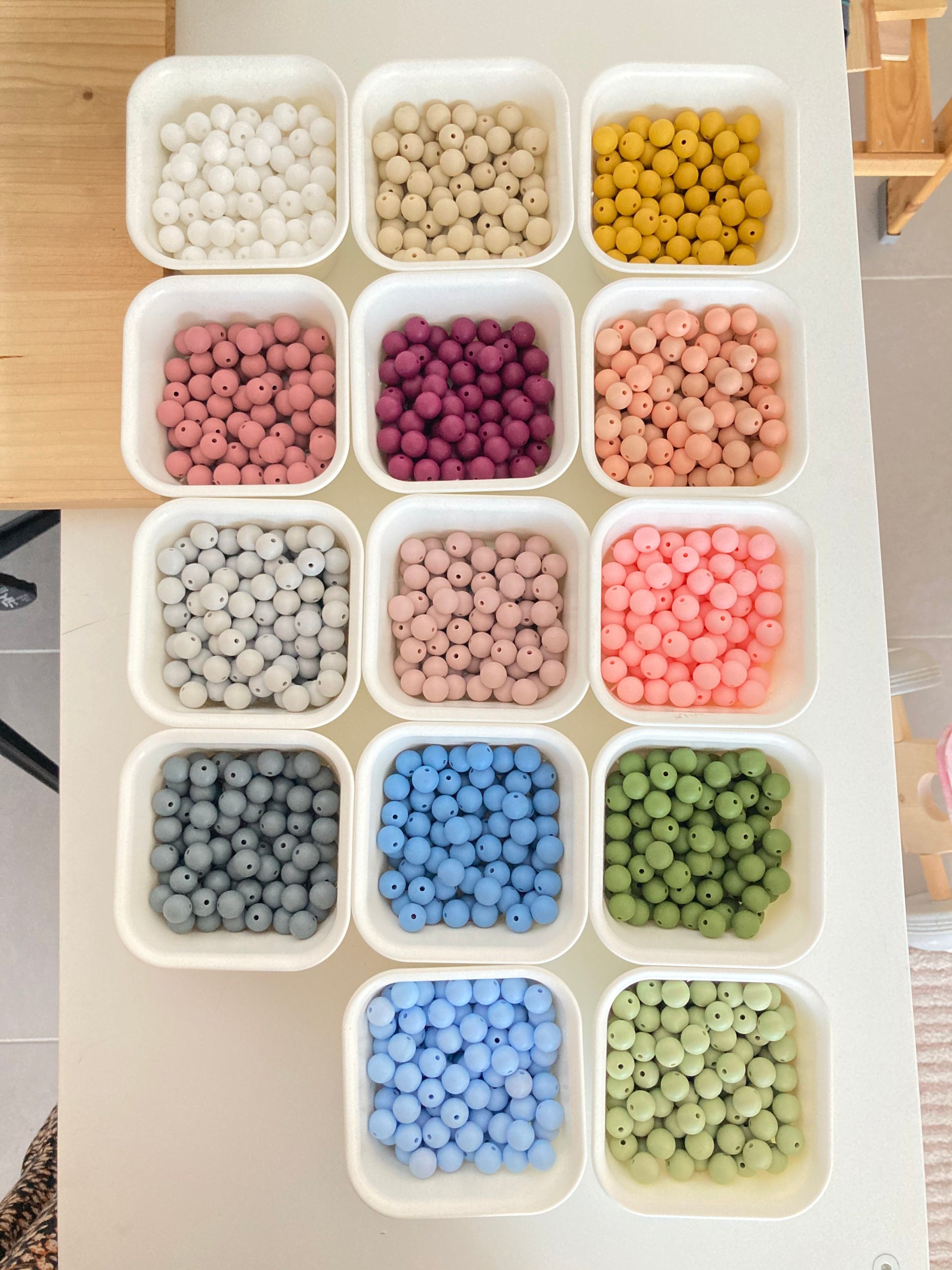 Attaches tétines en perles silicone